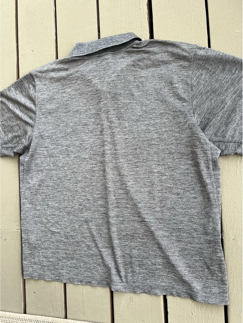The North Face Mens XL Heather Gray Short Sleeve Athletic Polo Shirt